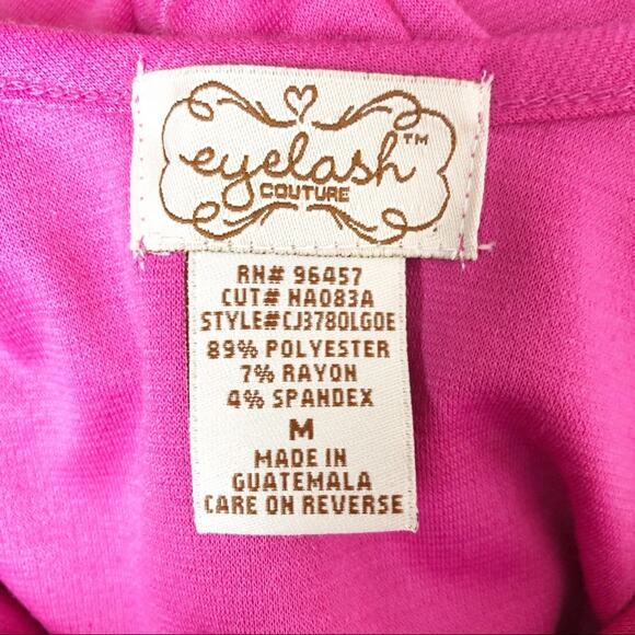 Eyelash Couture Peplum Pink Blouse Juniors Size Medium - Picture 3 of 3